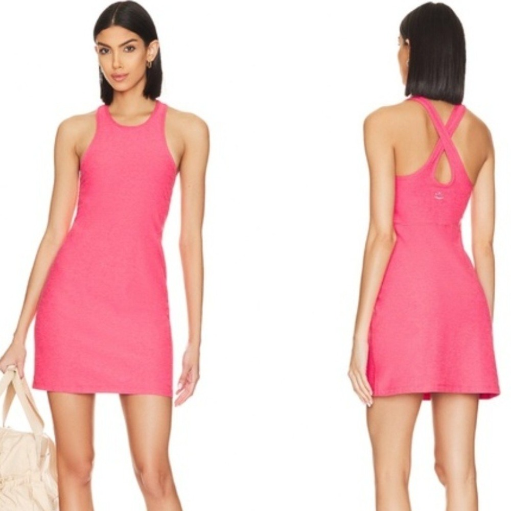 Beyond Yoga Under Lock and Key Sleeveless Dress Sz XL Coral Spacedye Stretch